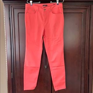 Needle and cloth salmon colored skinny jeans